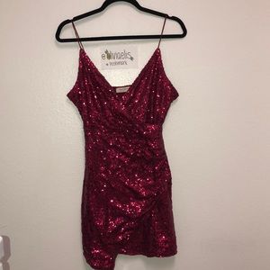 Sexy Red Sequined Party Dress!
